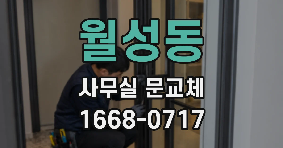 월성동 사무실 문교체