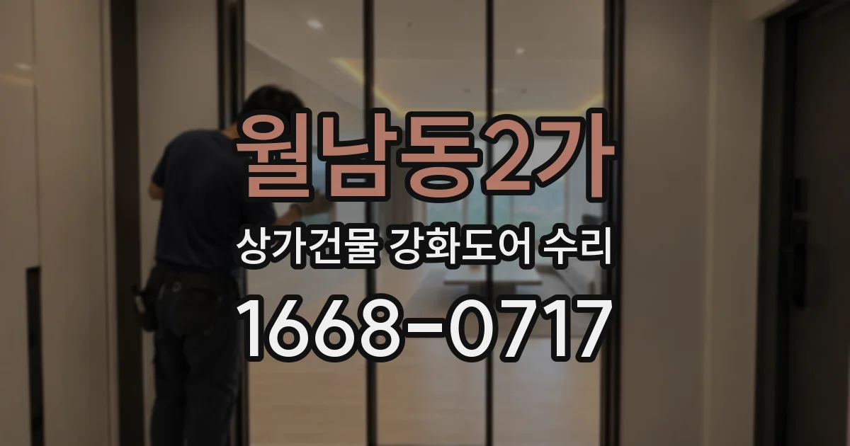 월남동2가 상가건물 강화도어 수리