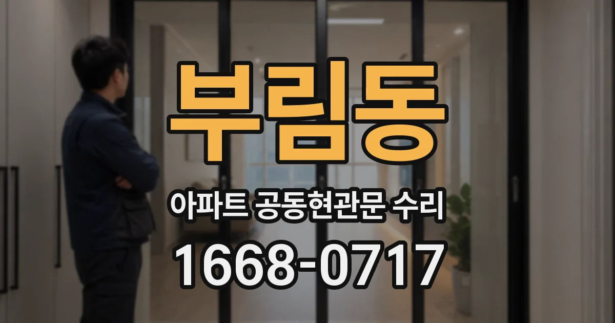 부림동 아파트 공동현관문 수리