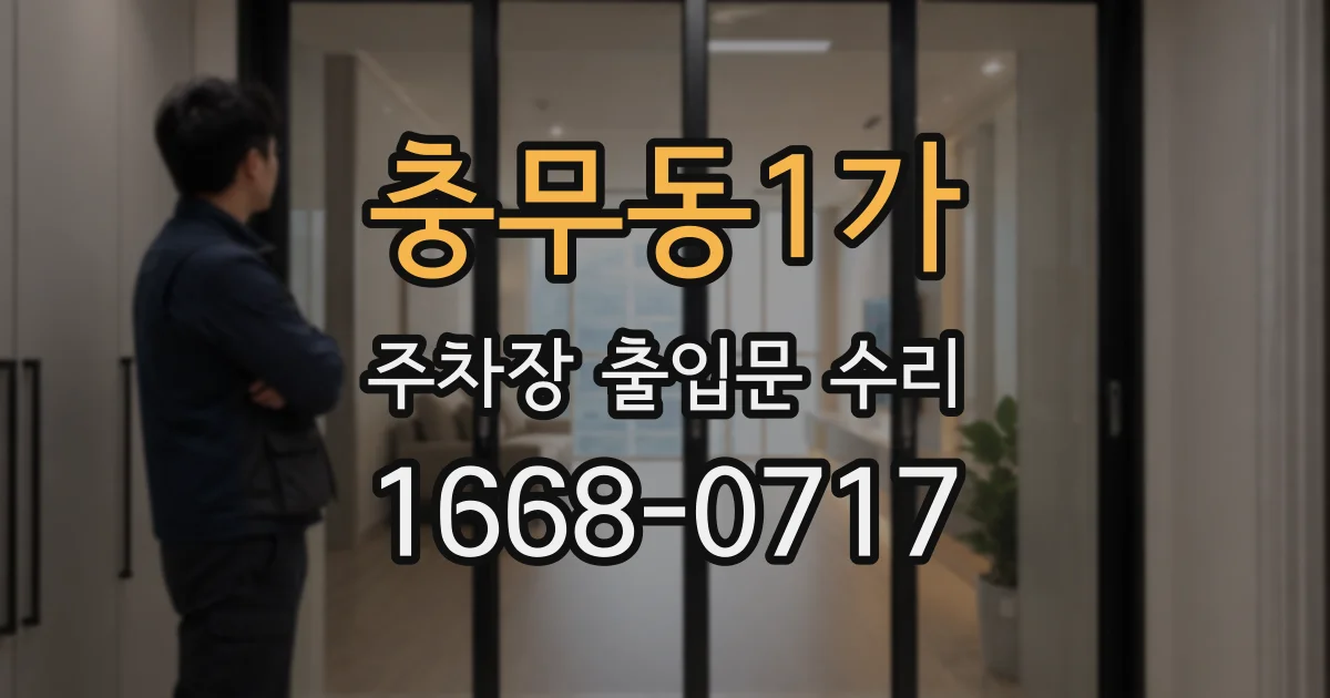 충무동1가 주차장 출입문 수리