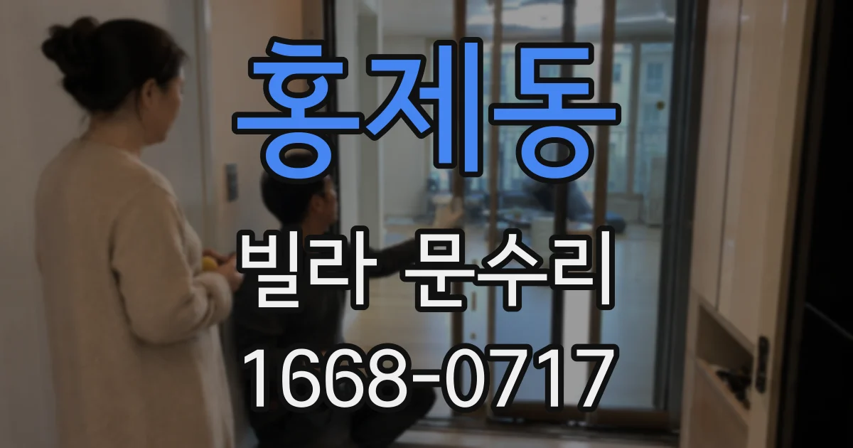 홍제동 빌라 문수리