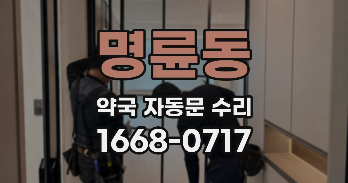 명륜동 약국 자동문 수리
