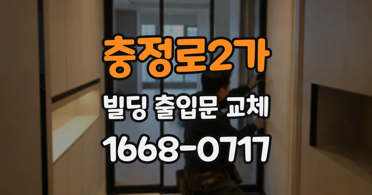 충정로2가 빌딩 출입문 교체