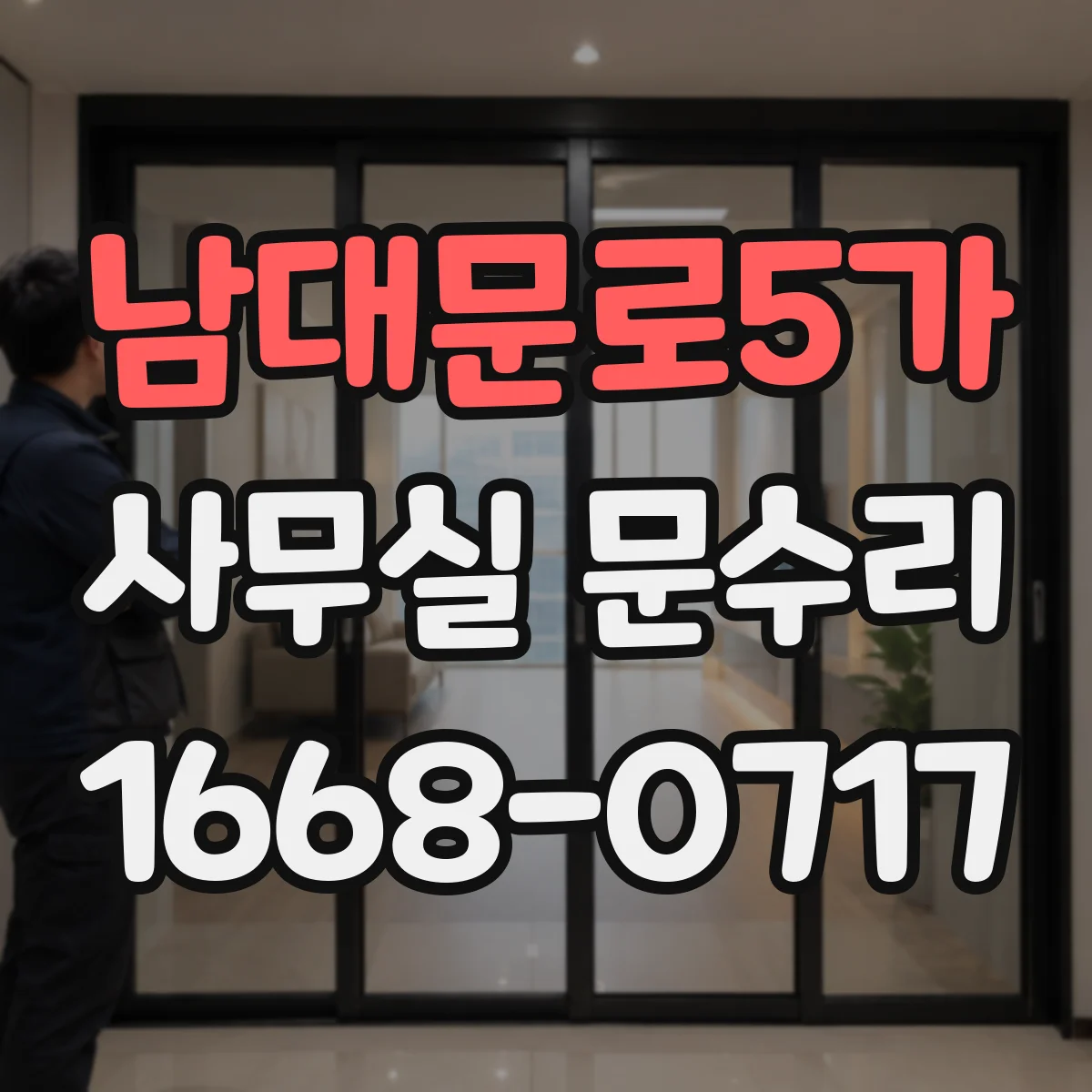 남대문로5가 사무실 문수리 자동문 손끼임 방지 센서 점검 후 부품 교체