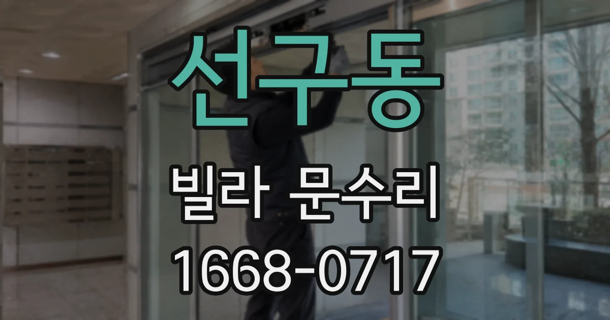 선구동 빌라 문수리