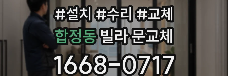 합정동 빌라 문교체