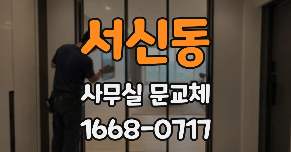 서신동 사무실 문교체