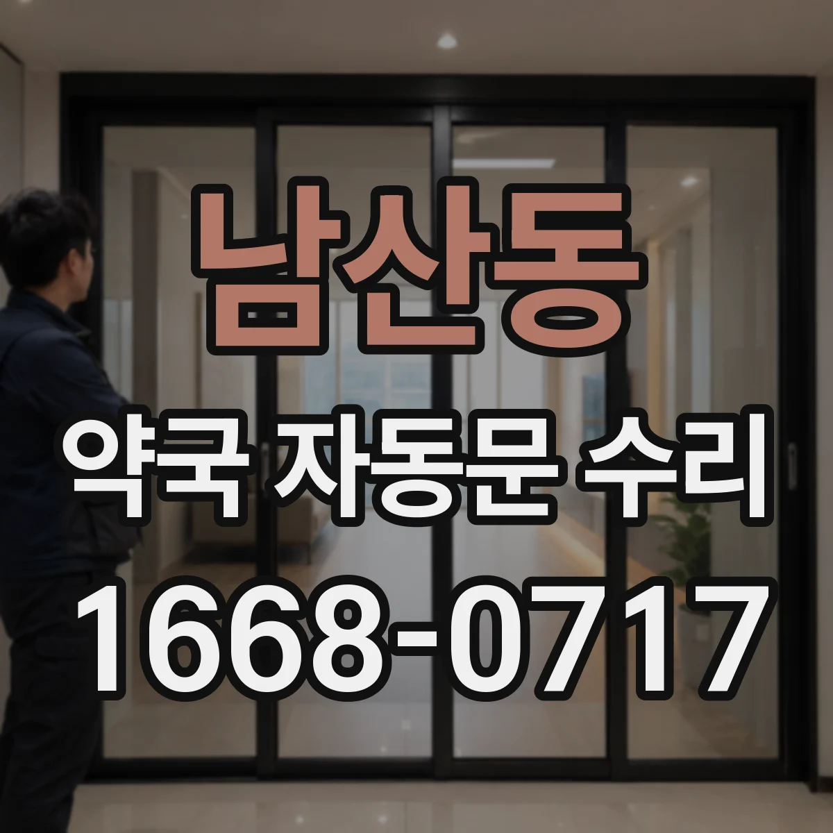 남산동 약국 자동문 수리