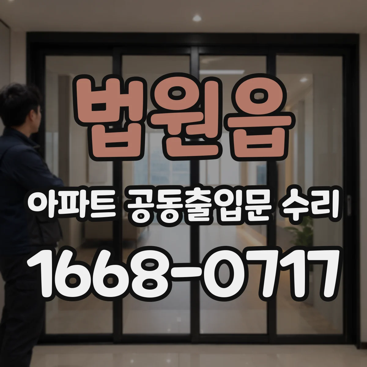 법원읍 아파트 공동출입문 수리