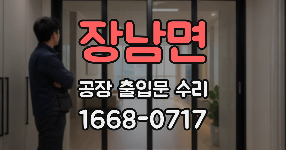 장남면 공장 출입문 수리