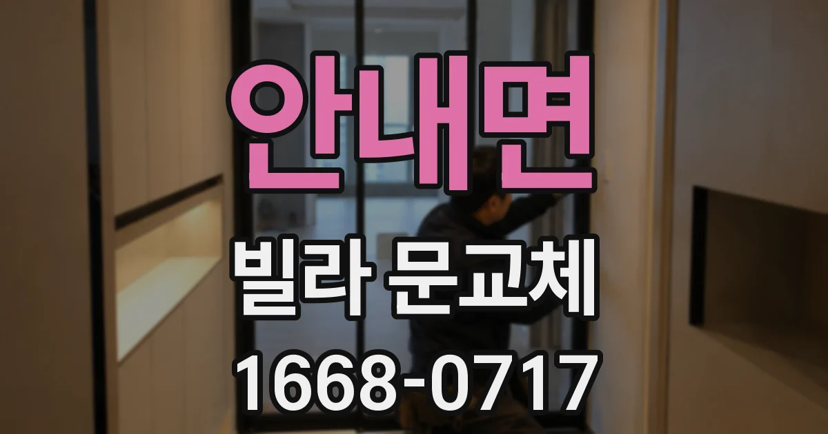 안내면 빌라 문교체