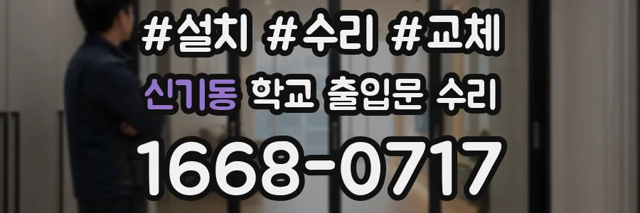 신기동 학교 출입문 수리