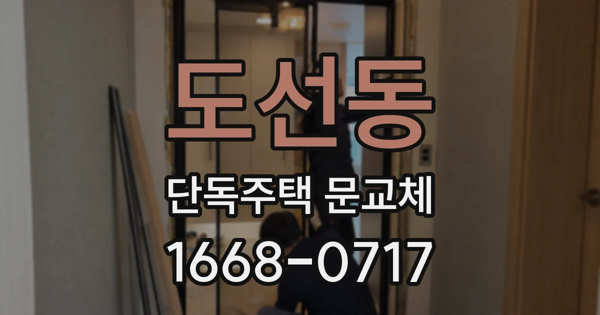 도선동 단독주택 문교체