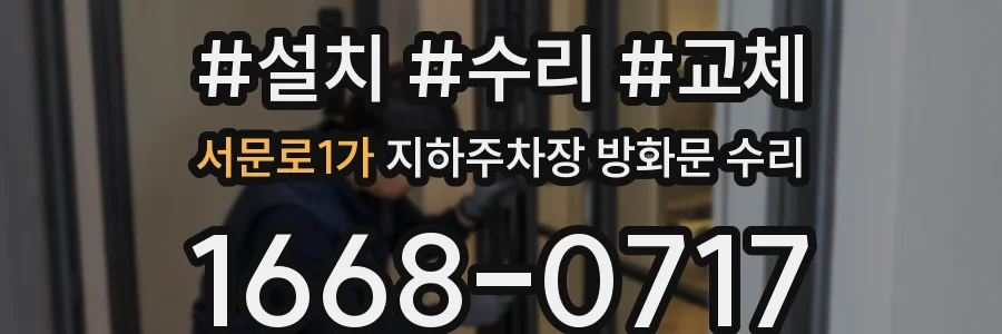 서문로1가 지하주차장 방화문 수리