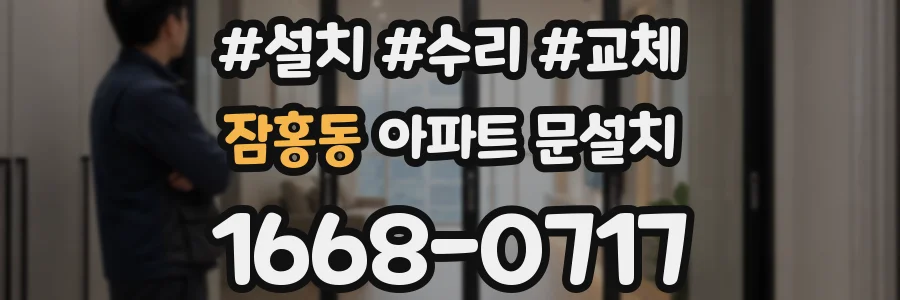 잠홍동 아파트 문설치
