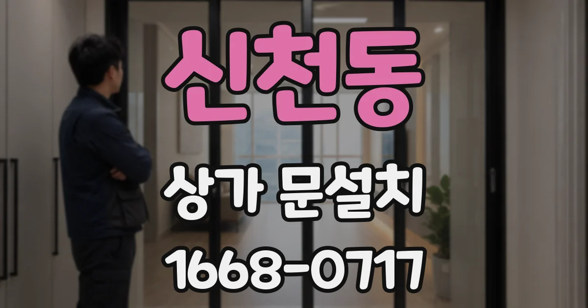 신천동 상가 문설치