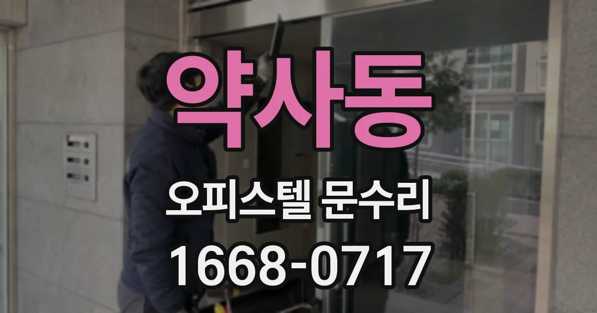 약사동 오피스텔 문수리