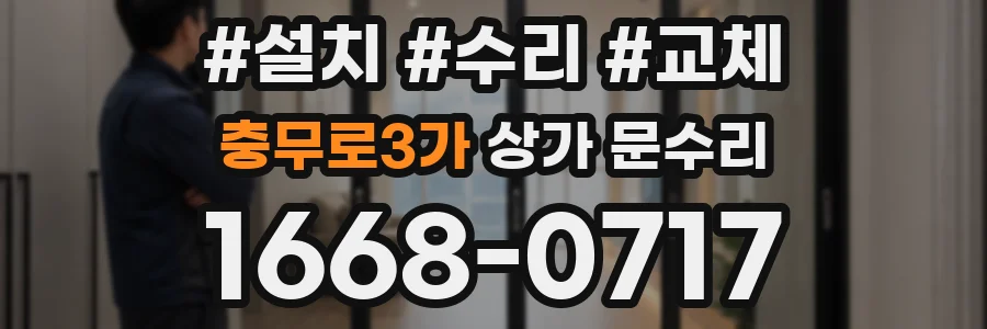 충무로3가 상가 문수리