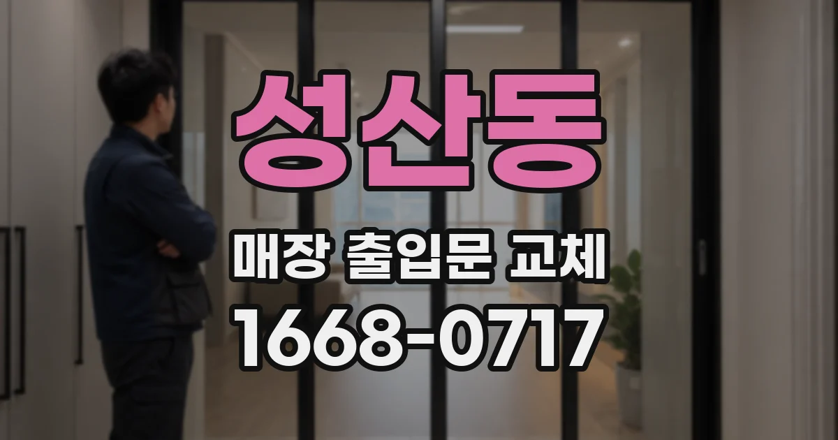 성산동 매장 출입문 교체