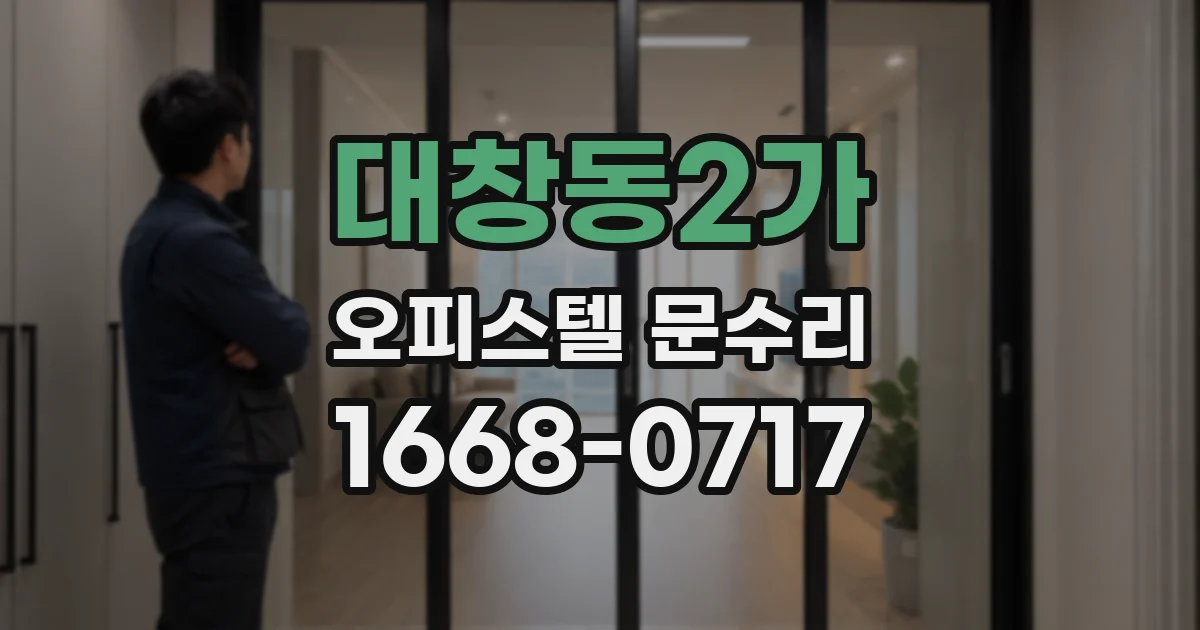 대창동2가 오피스텔 문수리