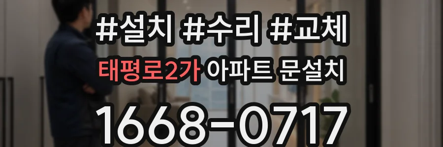 태평로2가 아파트 문설치