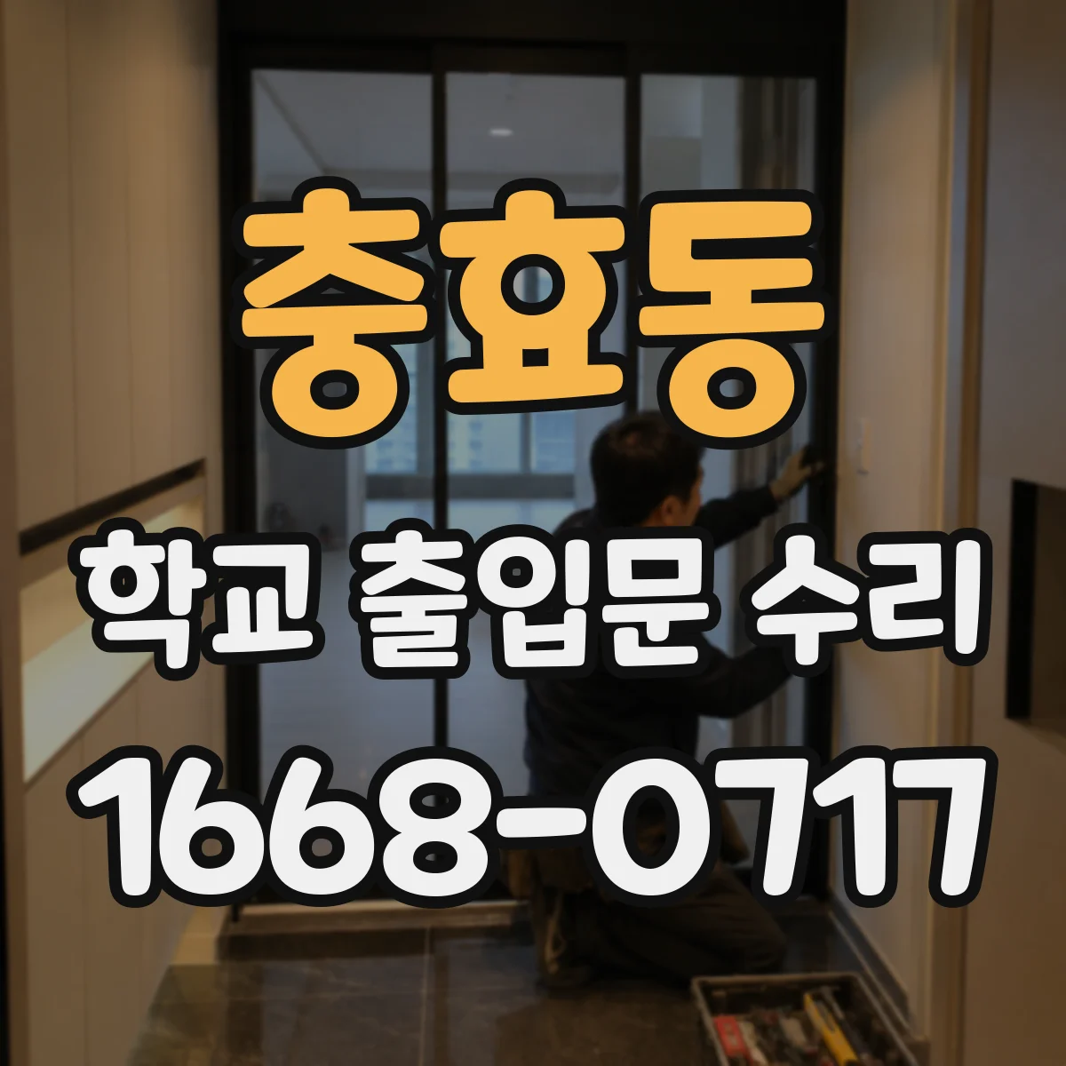 충효동 학교 출입문 수리