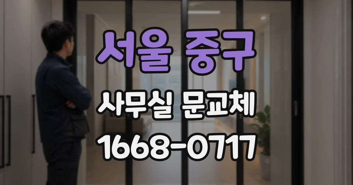 서울 중구 사무실 문교체