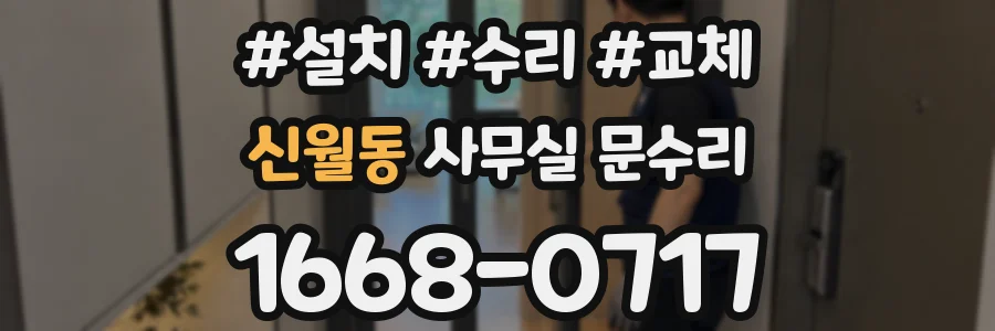 신월동 사무실 문수리