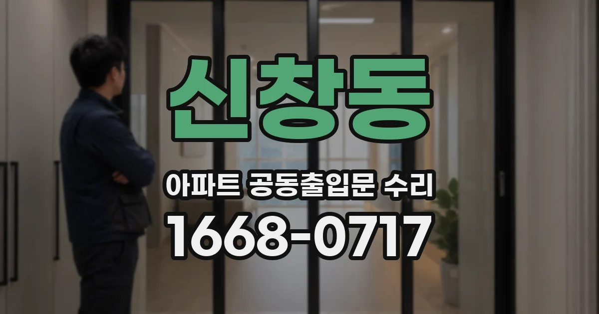 신창동 아파트 공동출입문 수리