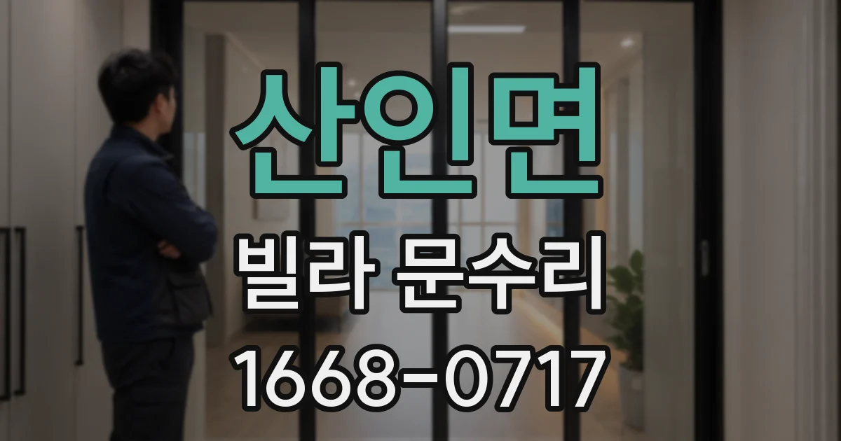산인면 빌라 문수리