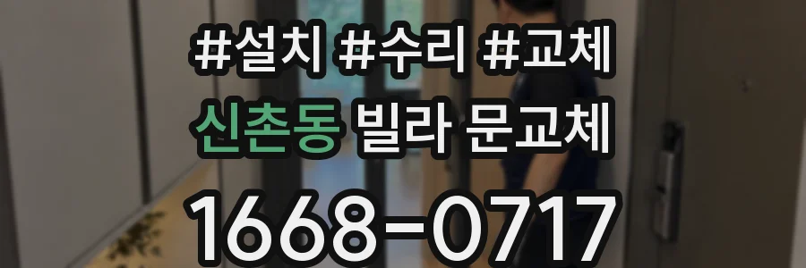 신촌동 빌라 문교체