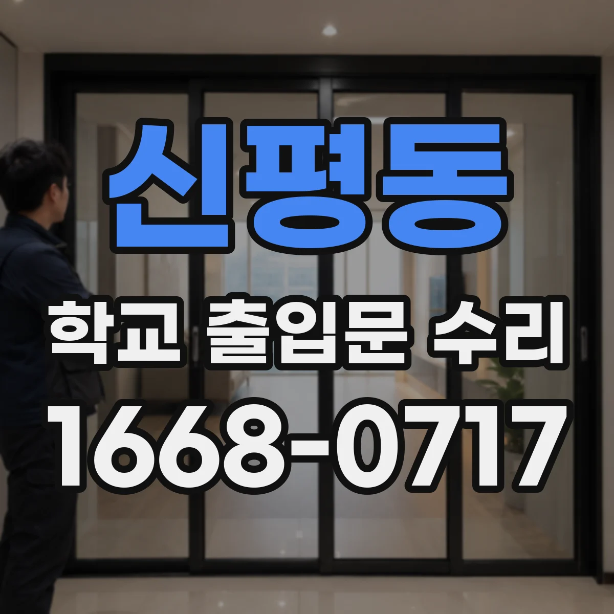 신평동 학교 출입문 수리