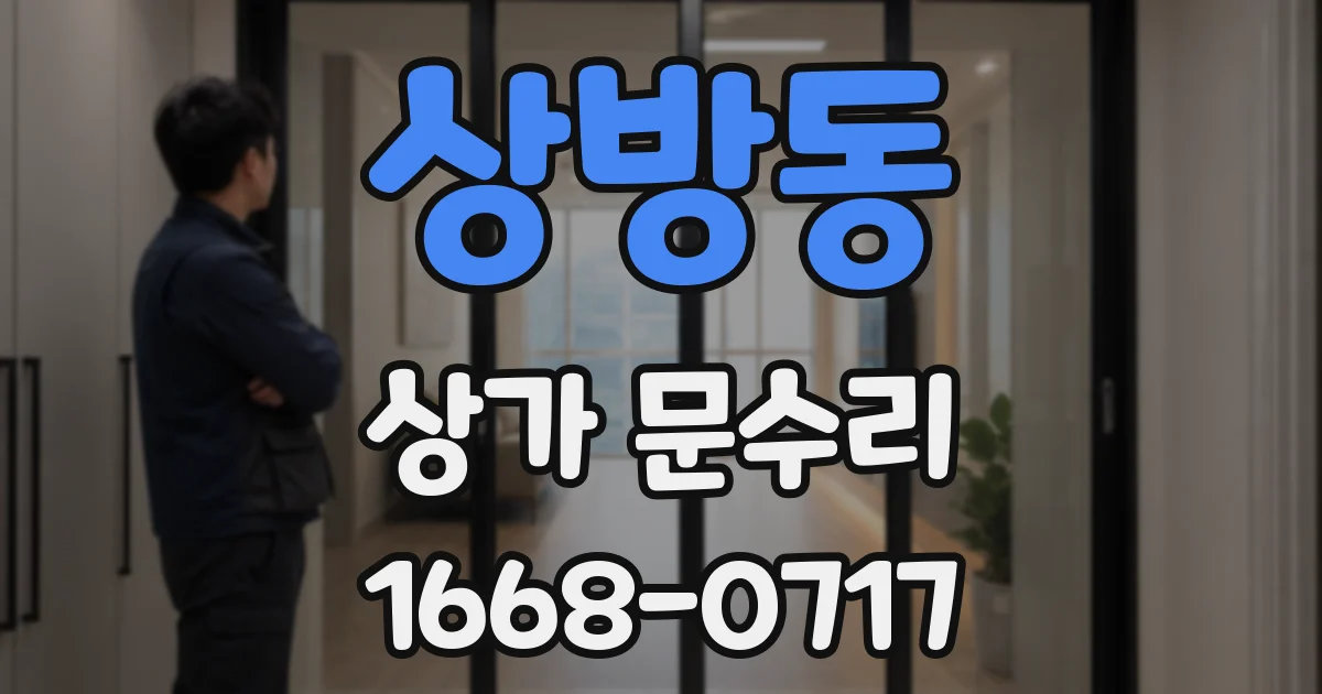 상방동 상가 문수리