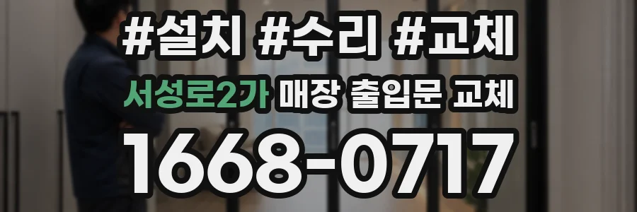 서성로2가 매장 출입문 교체