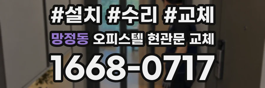 망정동 오피스텔 현관문 교체