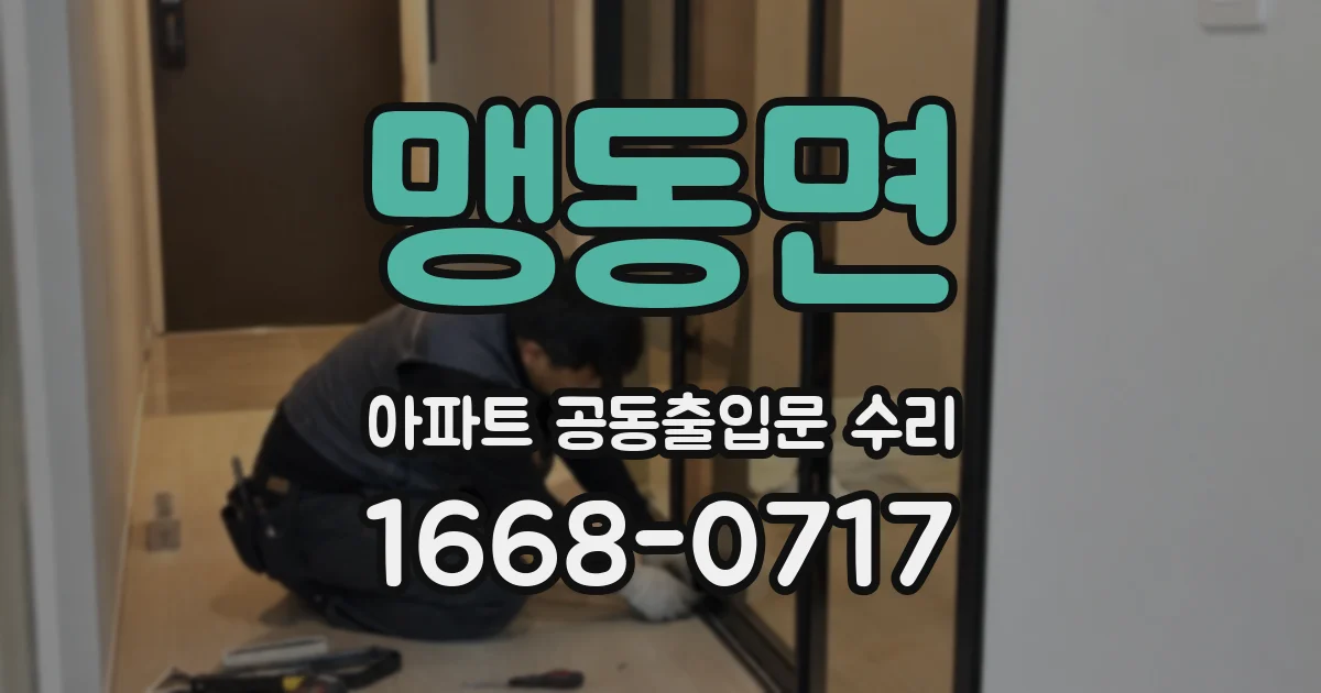 맹동면 아파트 공동출입문 수리