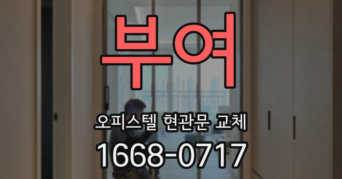 부여 오피스텔 현관문 교체