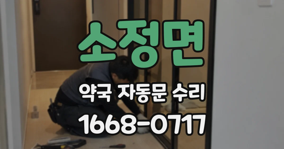 소정면 약국 자동문 수리