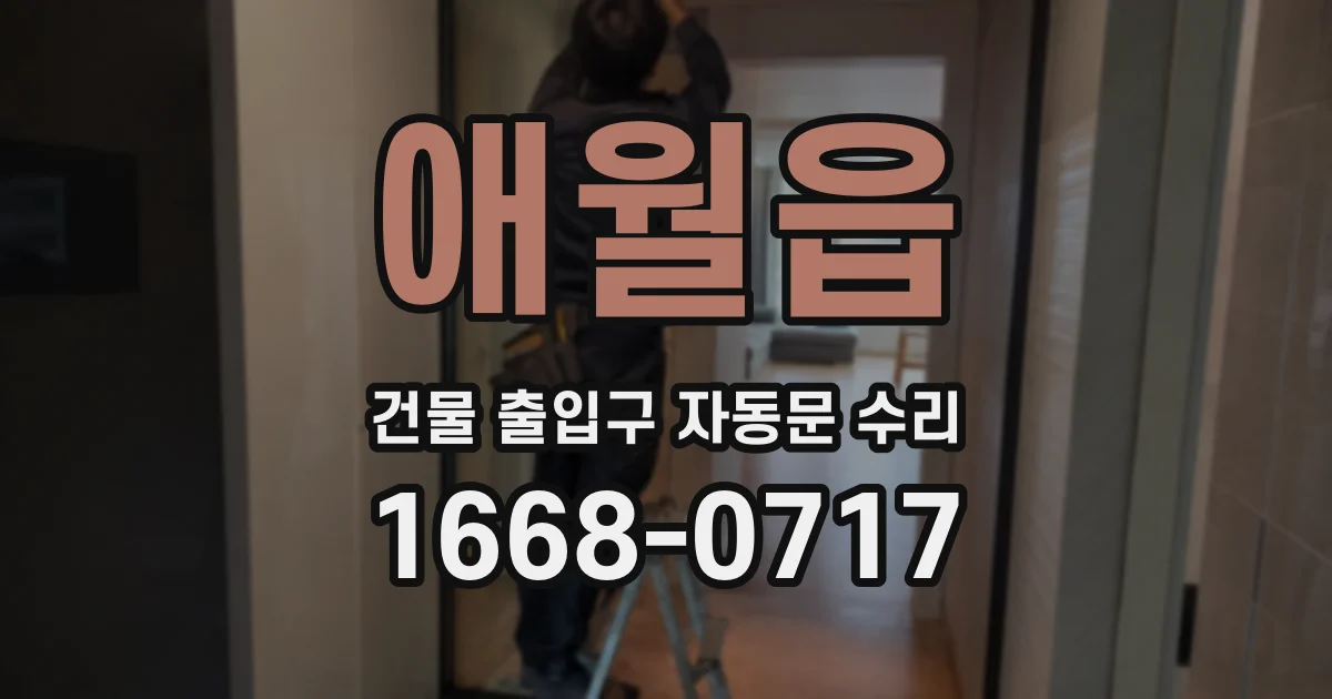 애월읍 건물 출입구 자동문 수리