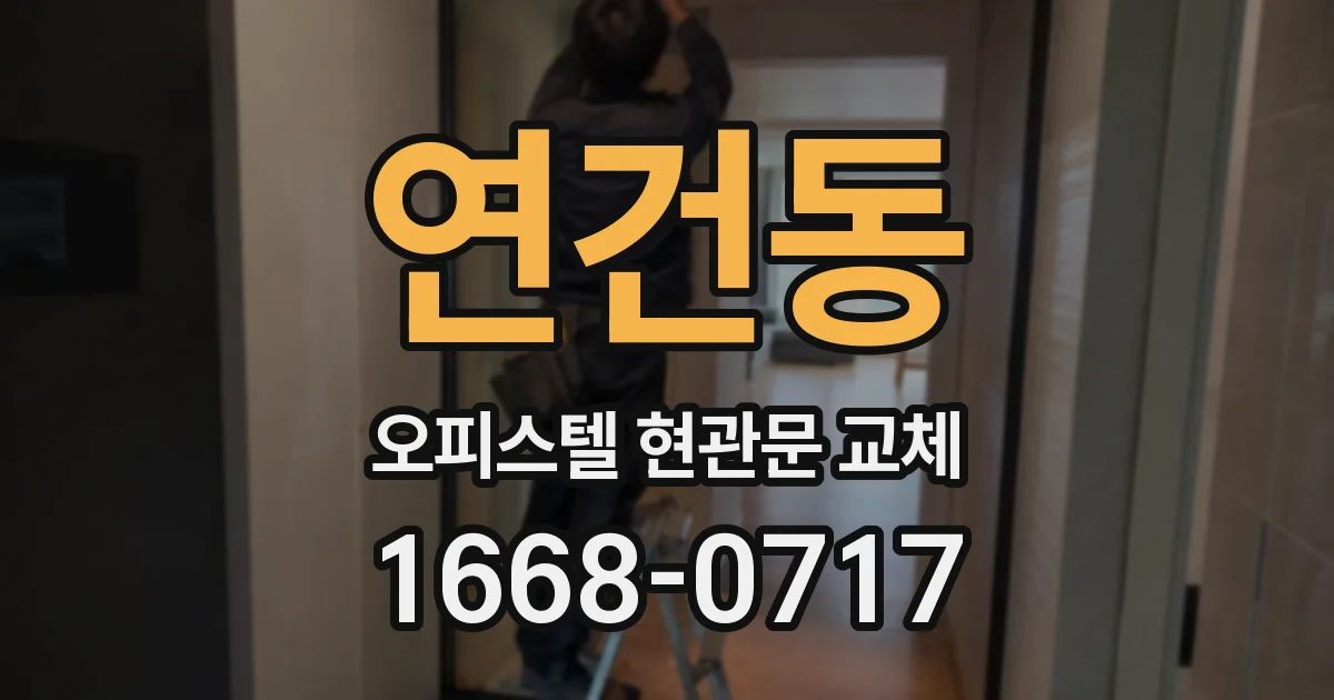 연건동 오피스텔 현관문 교체