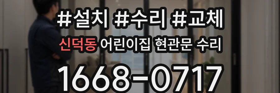 신덕동 어린이집 현관문 수리