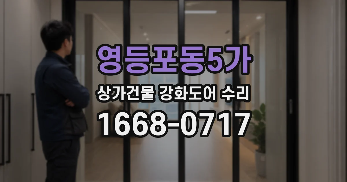 영등포동5가 상가건물 강화도어 수리