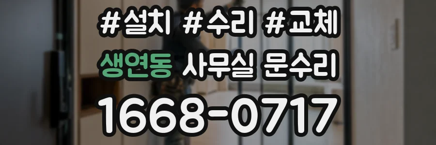 생연동 사무실 문수리