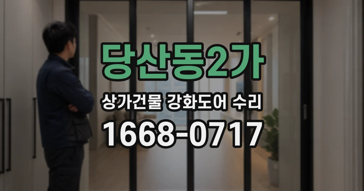 당산동2가 상가건물 강화도어 수리