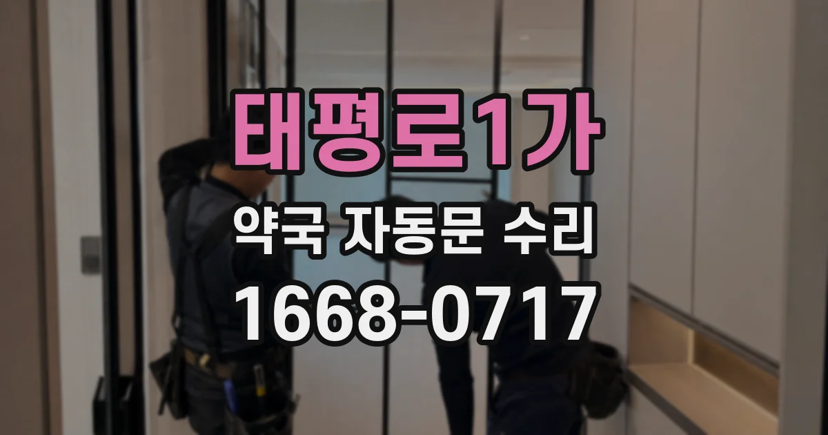 태평로1가 약국 자동문 수리