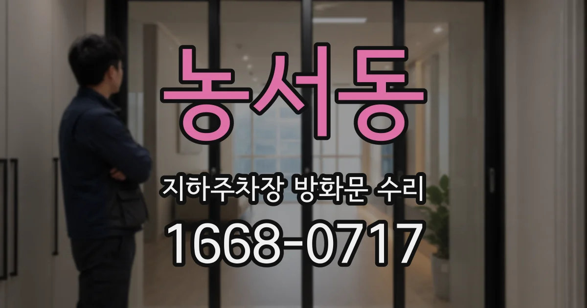 농서동 지하주차장 방화문 수리