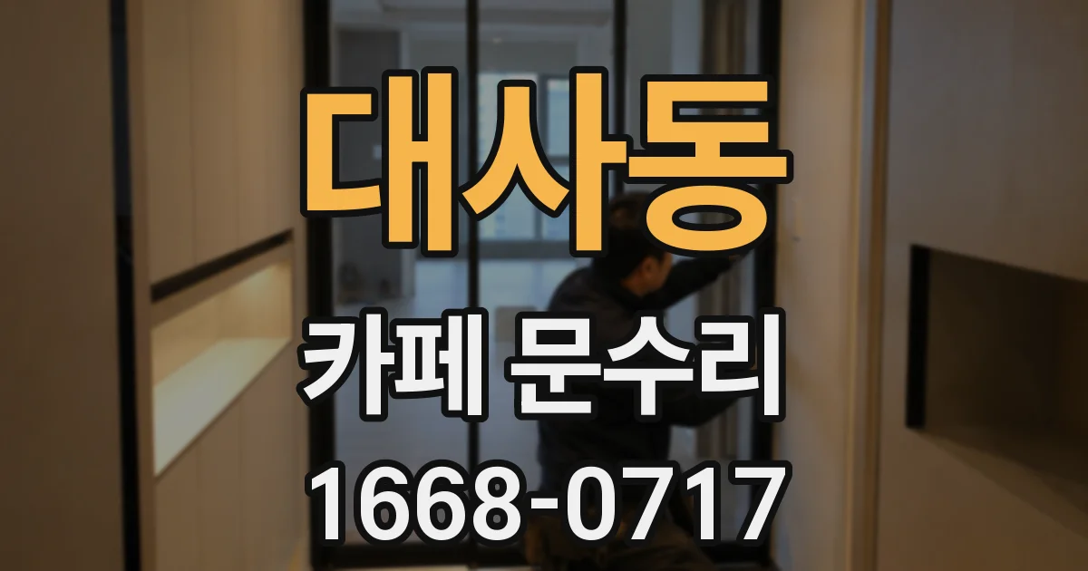 대사동 카페 문수리