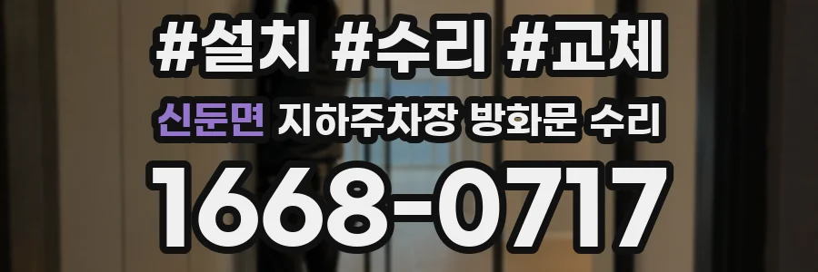신둔면 지하주차장 방화문 수리