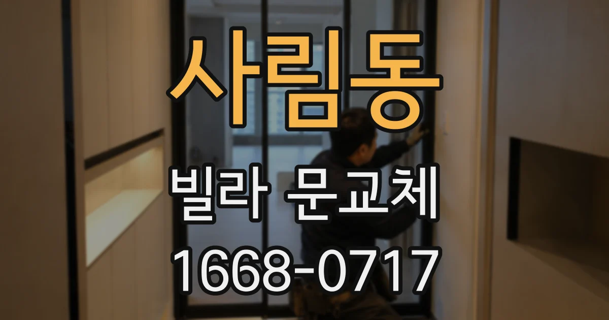 사림동 빌라 문교체