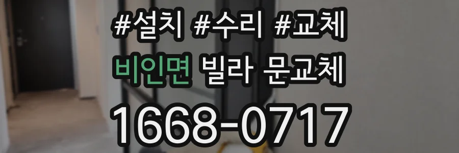 비인면 빌라 문교체